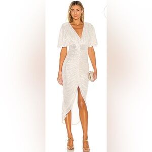 NBD (revolve) Krystle dress, white sequin dress